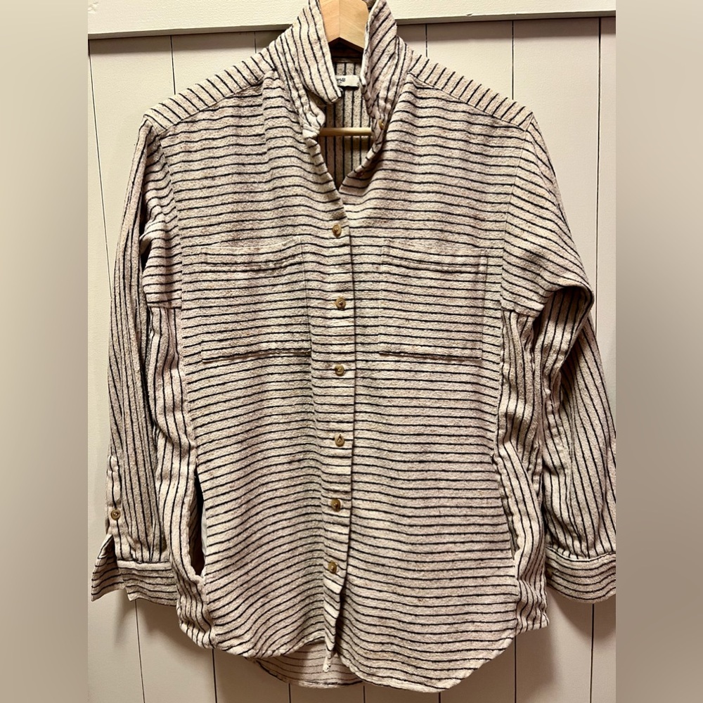 Madewell Stripe Flannel EUC Size Small